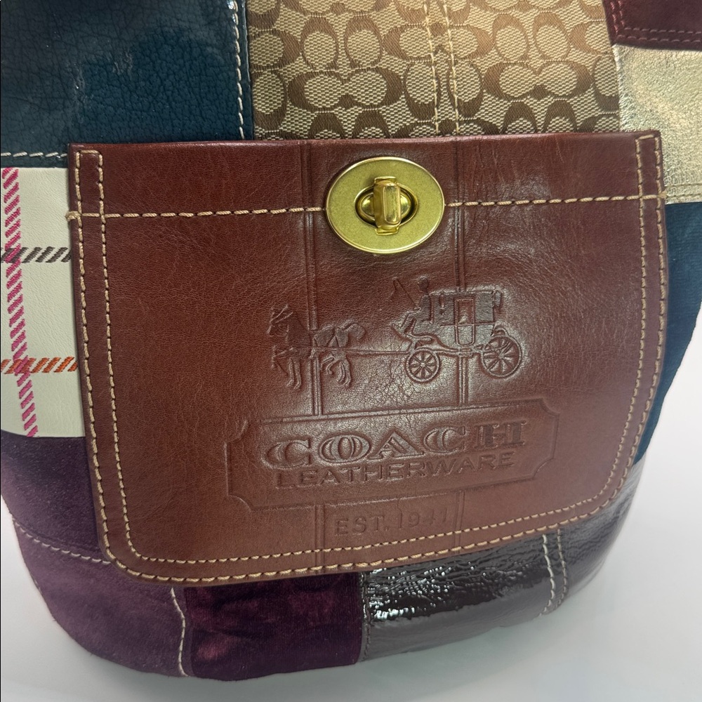 Coach Bleeker Holiday Patchwork Duffle Bag - Picture 3 of 17